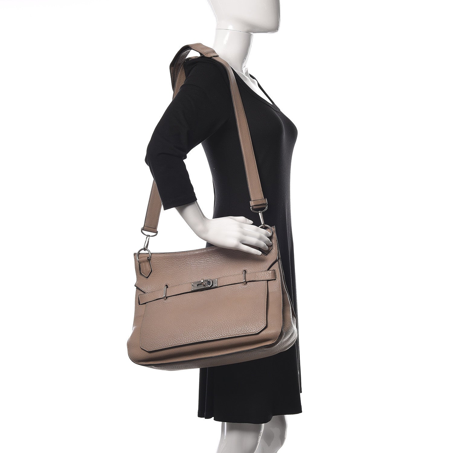 Hermes Taurillon Clemence Jypsiere 37 Etoupe 2 of 16