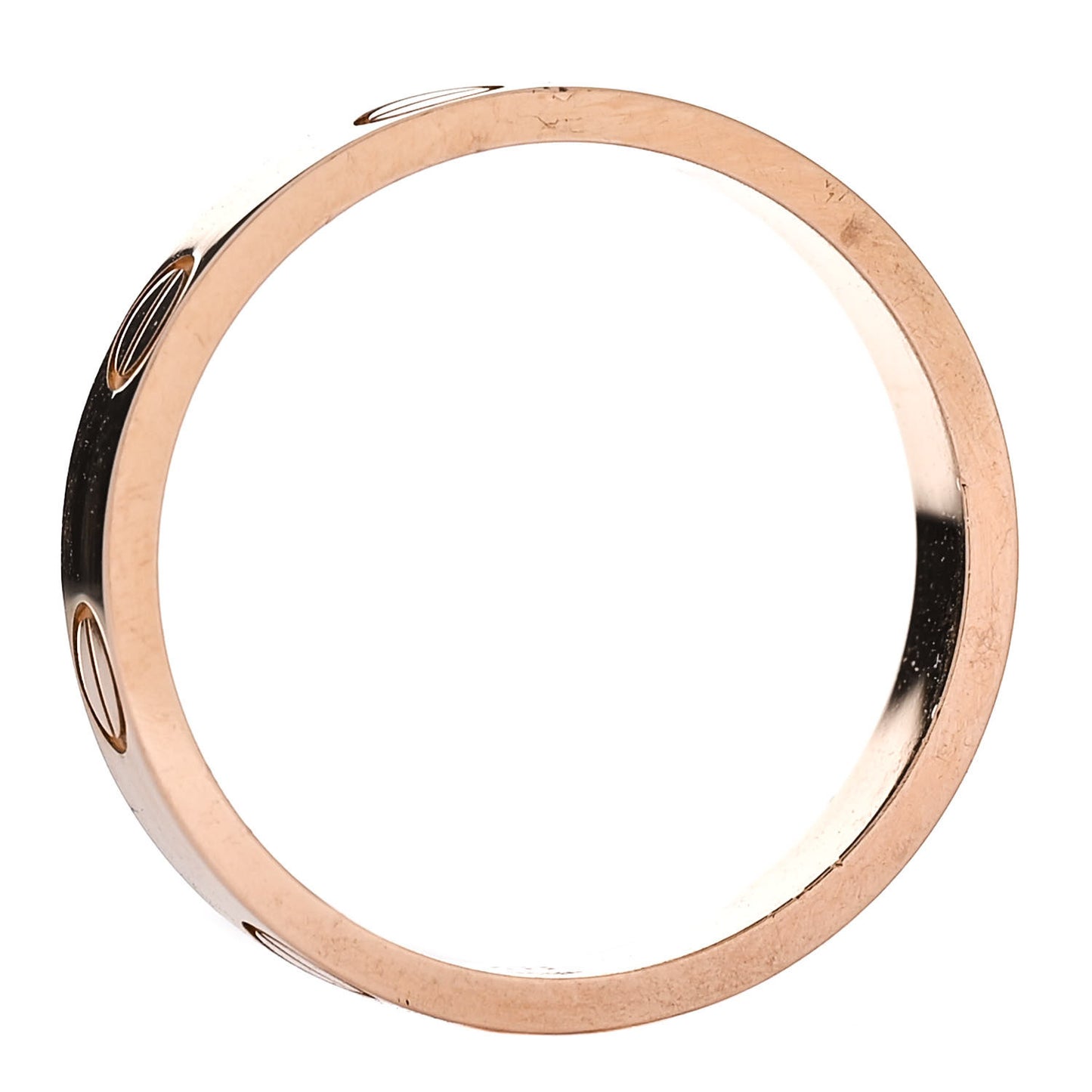 18K Pink Gold 3.5mm LOVE Wedding Band Ring 48 4.5