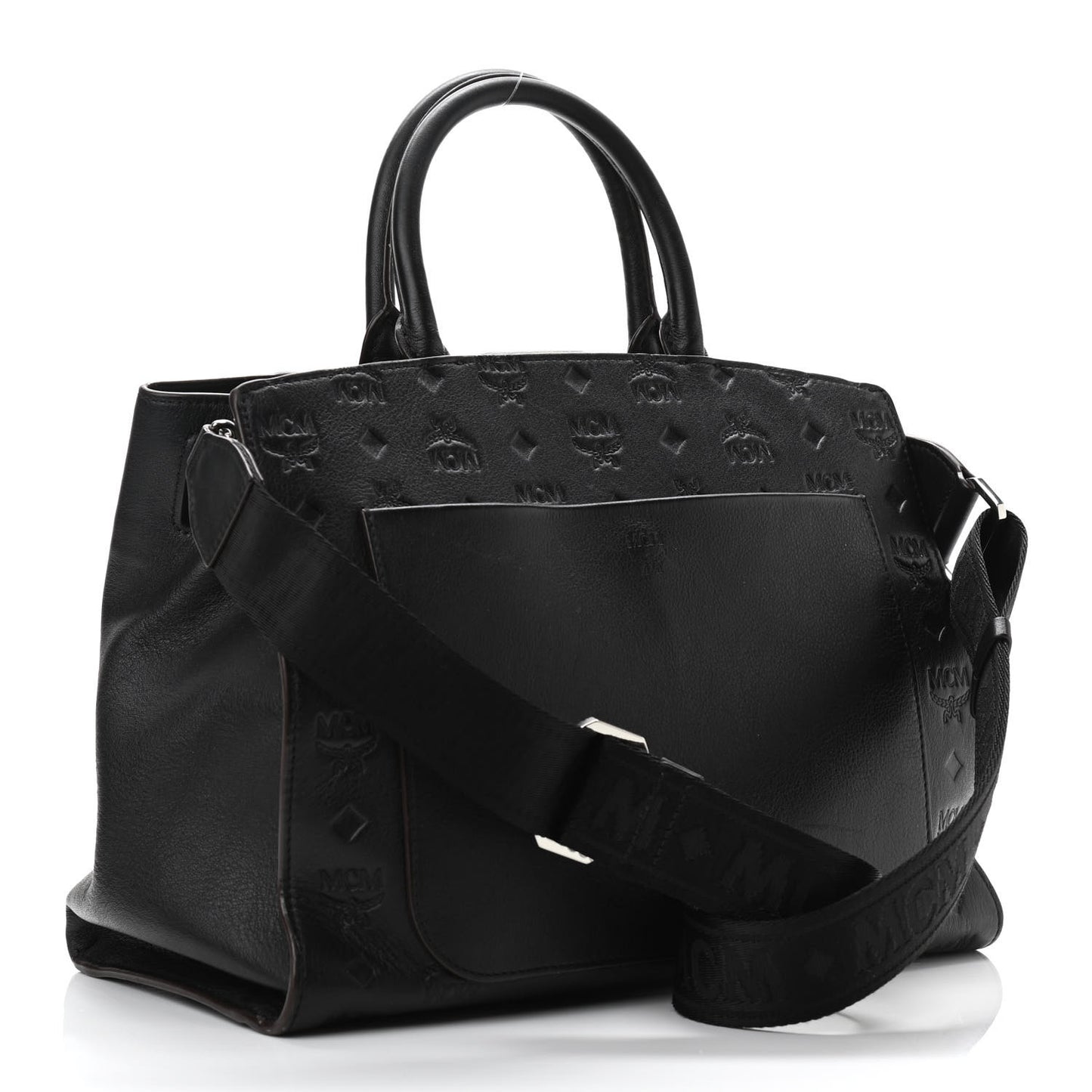 Calfskin Ottomar Monogram Medium Essential Tote Black