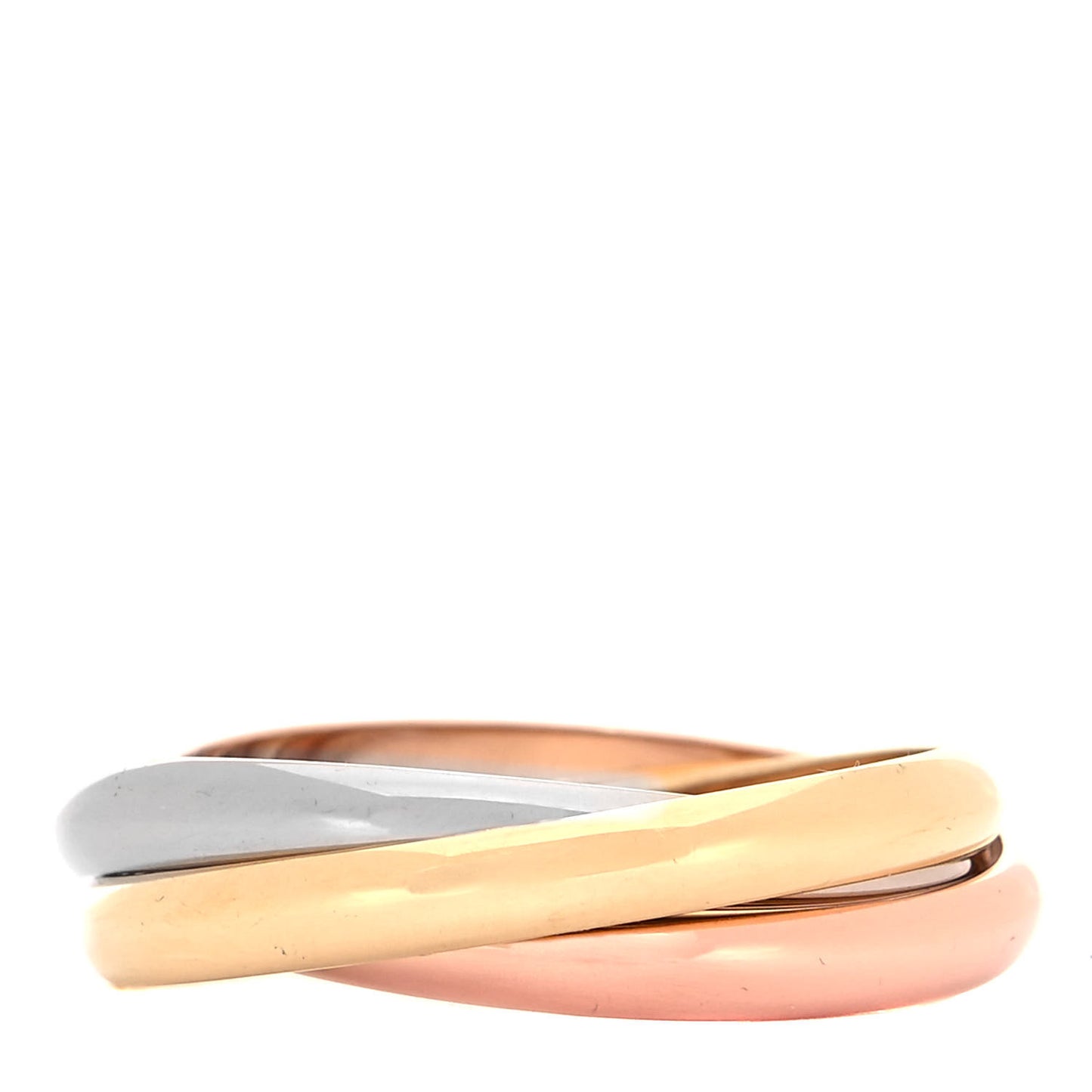 18K Pink Yellow White Gold Classic Trinity Ring 73 14.25