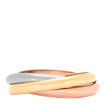 Cartier 18K Pink Yellow White Gold Classic Trinity Ring 73 14.25 5 of 10