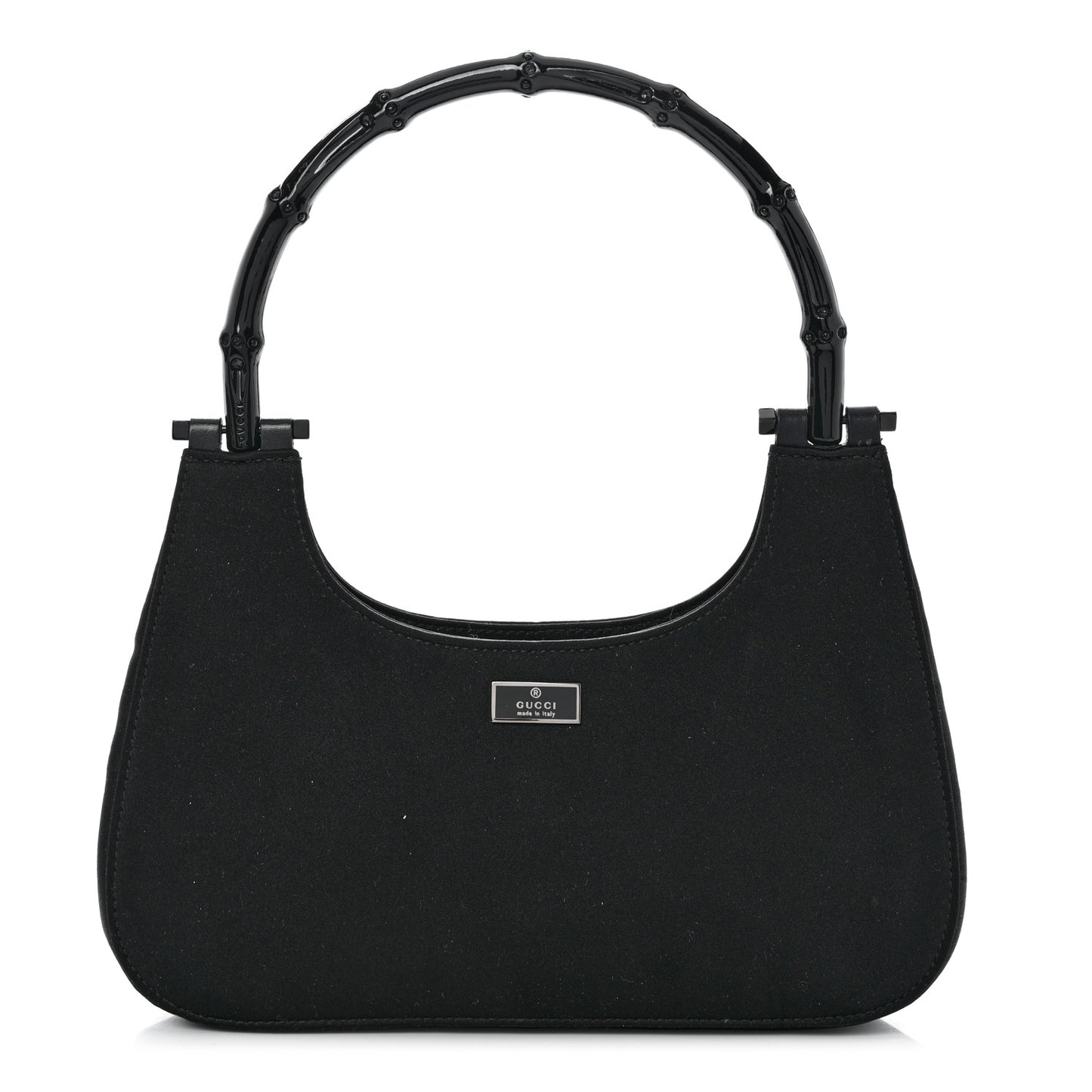 Nylon Bamboo Top Handle Hobo Black