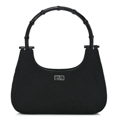 Gucci Nylon Bamboo Top Handle Hobo Black 1 of 9