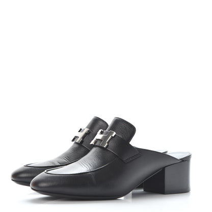 Hermes Goatskin Paradis Mules 35 Black 3 of 11