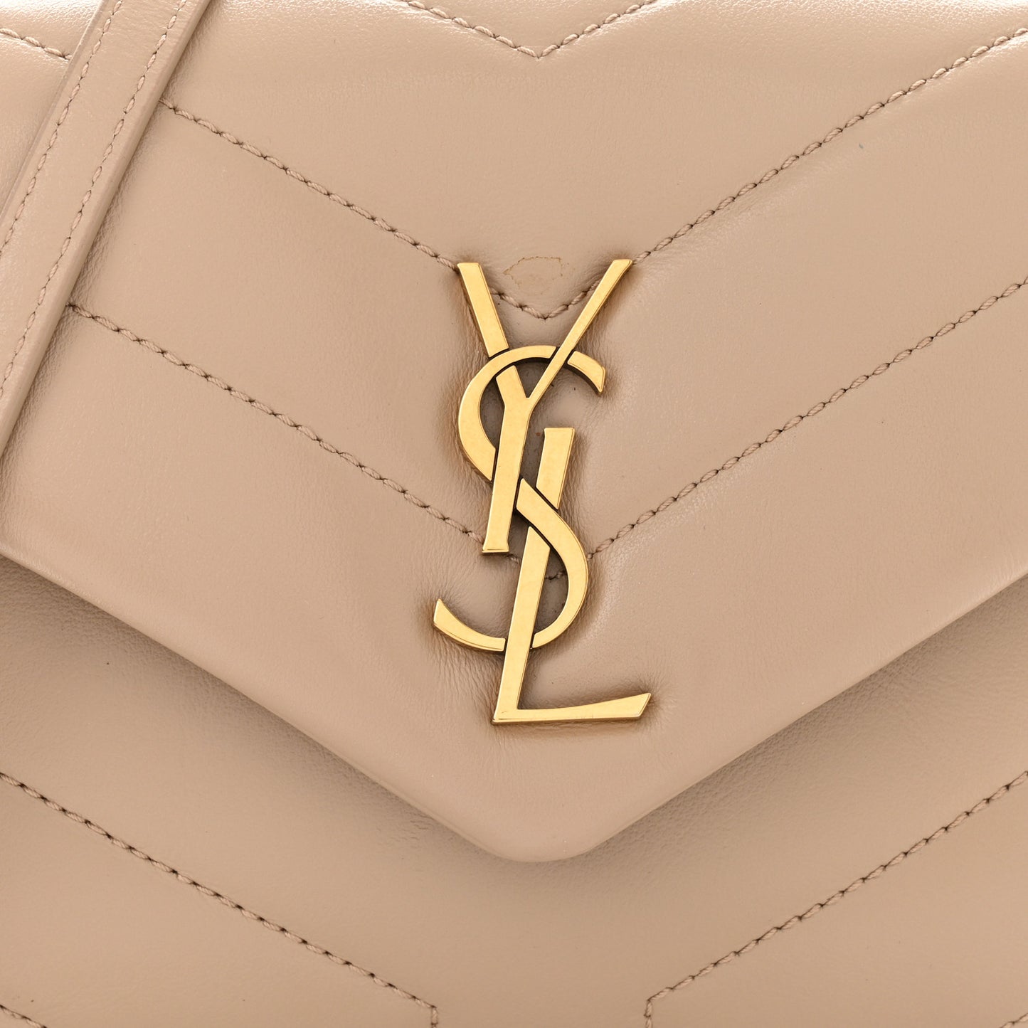 Calfskin Y Quilted Monogram Toy Loulou Crossbody Bag Latte