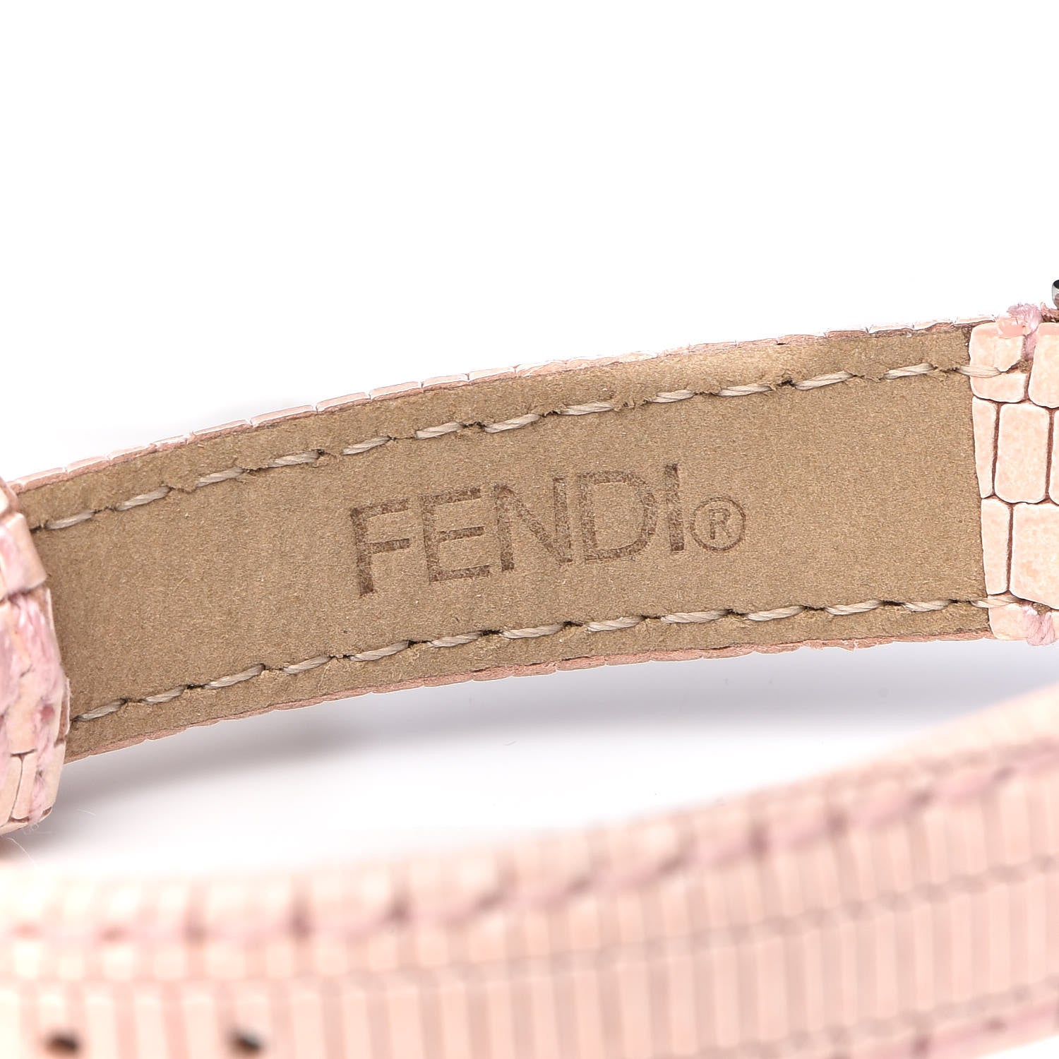Fendi Stainless Steel Calfskin Diamond Pink Mother of Pearl 23mm Moda Quartz Watch 7 of 8