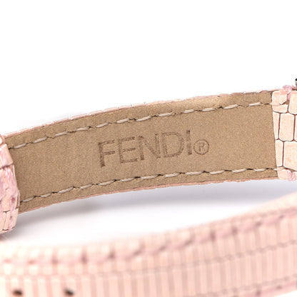 Fendi Stainless Steel Calfskin Diamond Pink Mother of Pearl 23mm Moda Quartz Watch 7 of 8