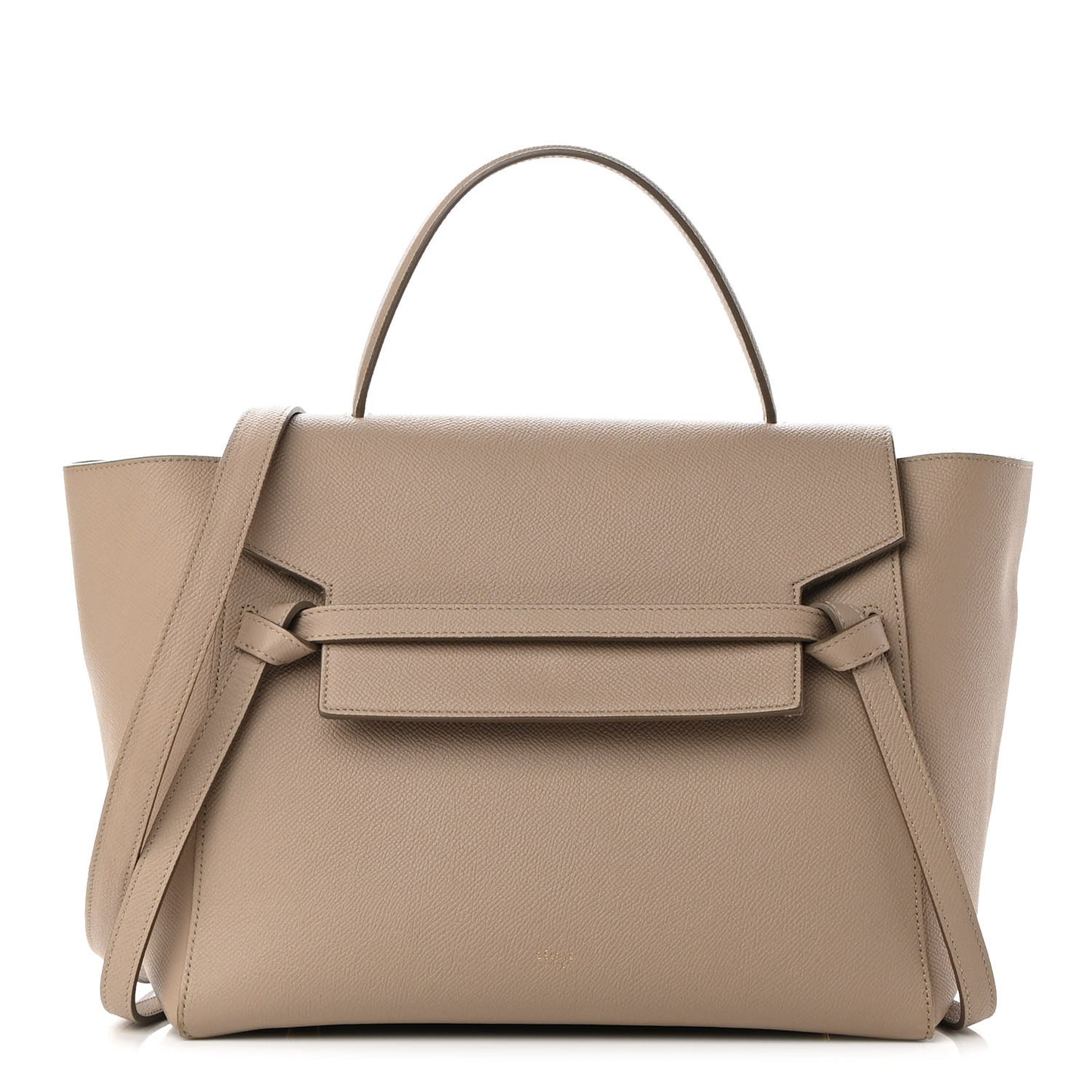 Grained Calfskin Mini Belt Bag Light Taupe
