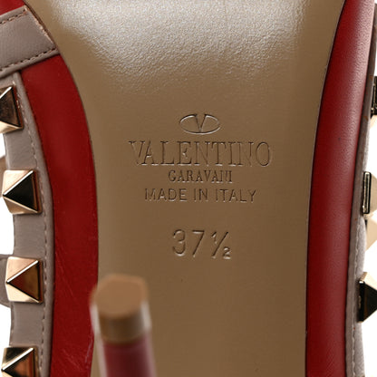 Valentino Garavani Nappa Rockstud Ankle Strap 100mm Pumps 37.5 Rubino Poudre 6 of 8