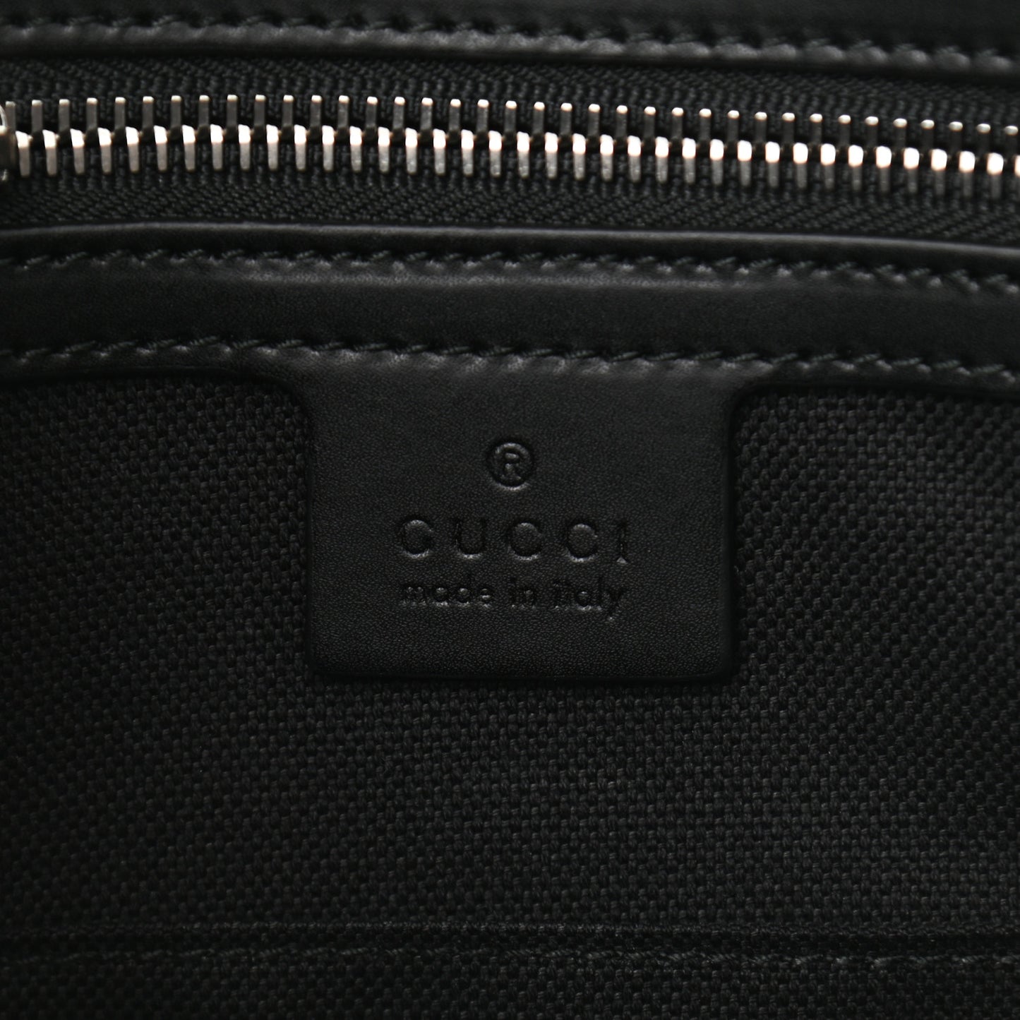 GG Supreme Monogram Appia Calfskin Web Briefcase Black