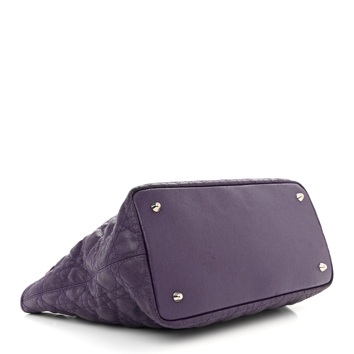 Coated Canvas Cannage Medium Panarea Tote Purple