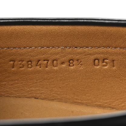 Gucci Calfskin Mens Interlocking G Millennial Ribot Loafers 8.5 Black 8 of 12
