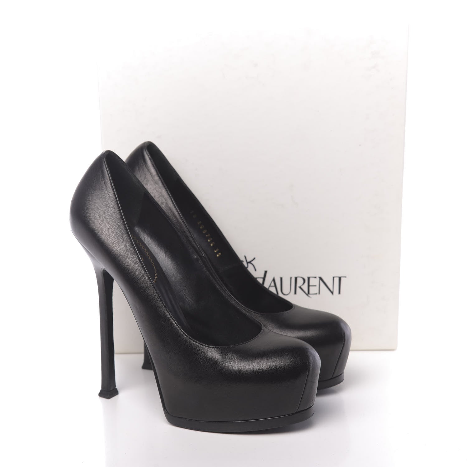 Saint Laurent Calfskin Tribtoo 105 Pumps 38 Black 11 of 11