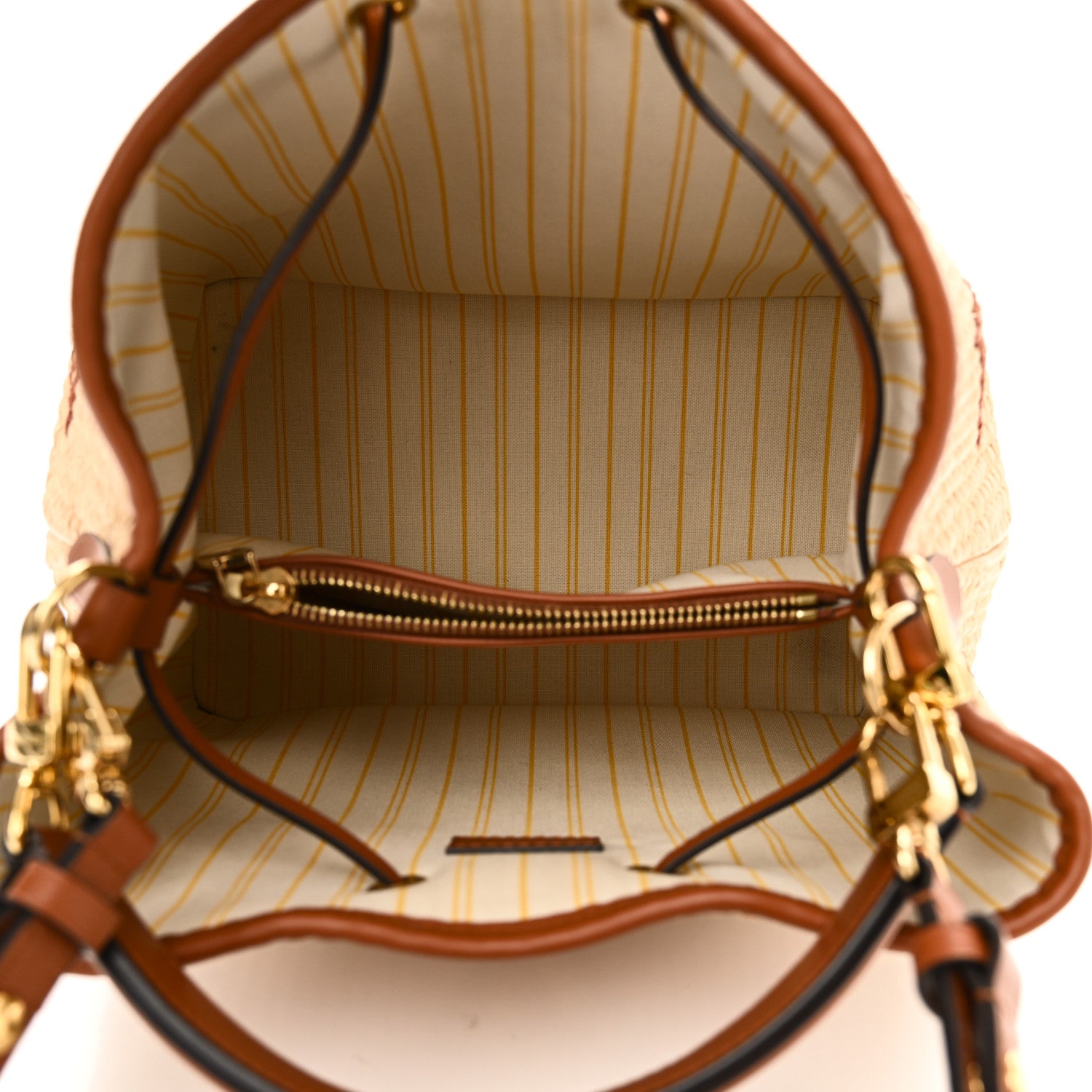 Louis Vuitton Raffia Calfskin Monogram Neonoe MM Tan 5 of 9