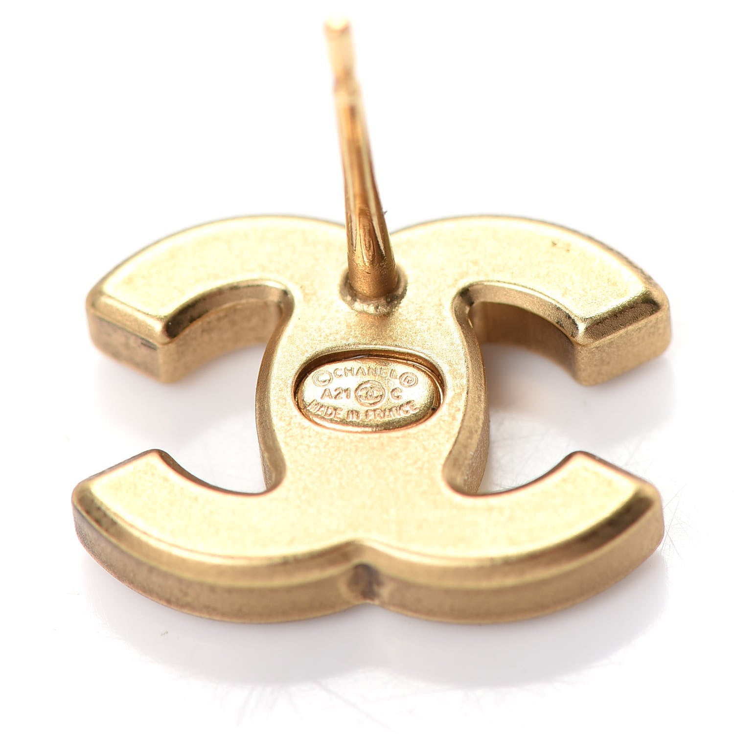 Chanel Crystal CC Earrings Gold 4 of 5