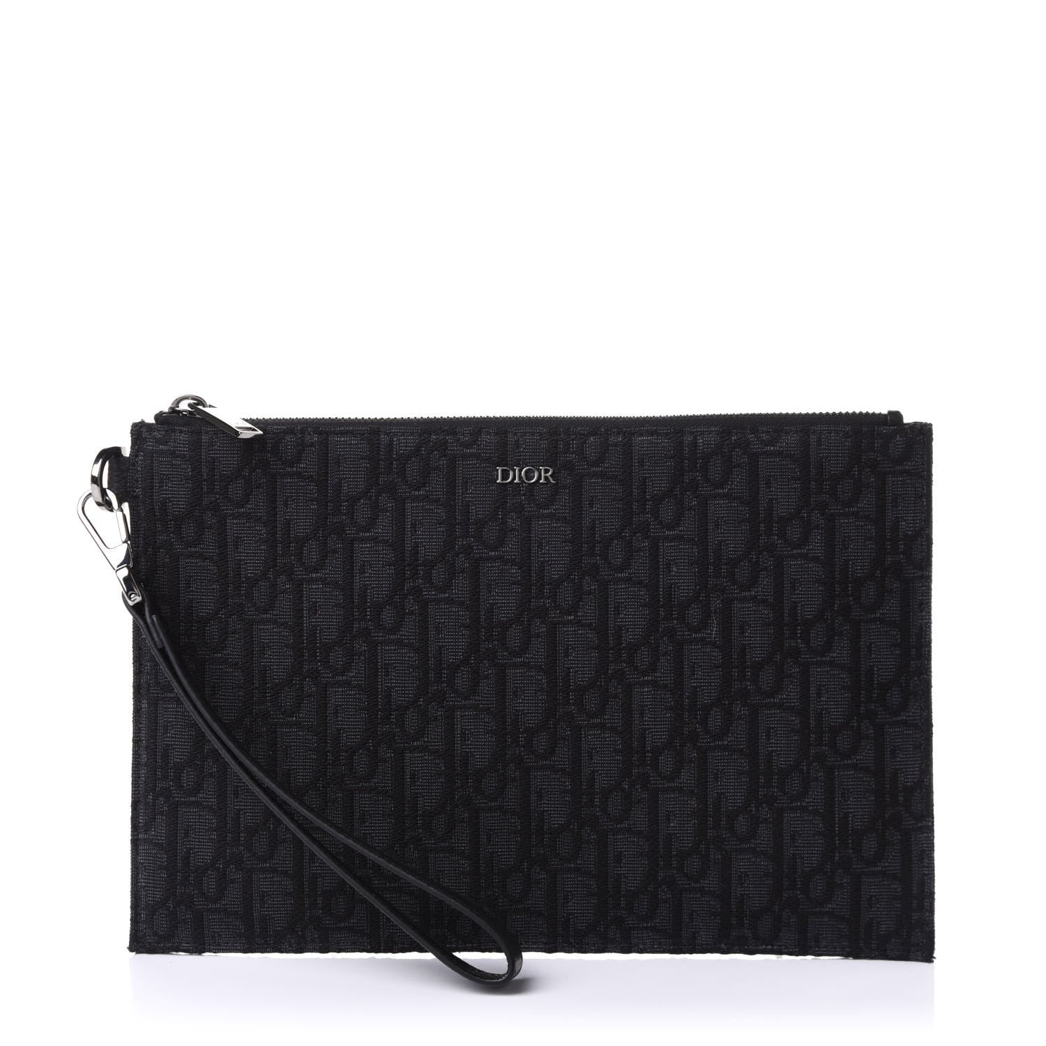 Christian Dior Oblique Jacquard Pouch Black 1 of 7