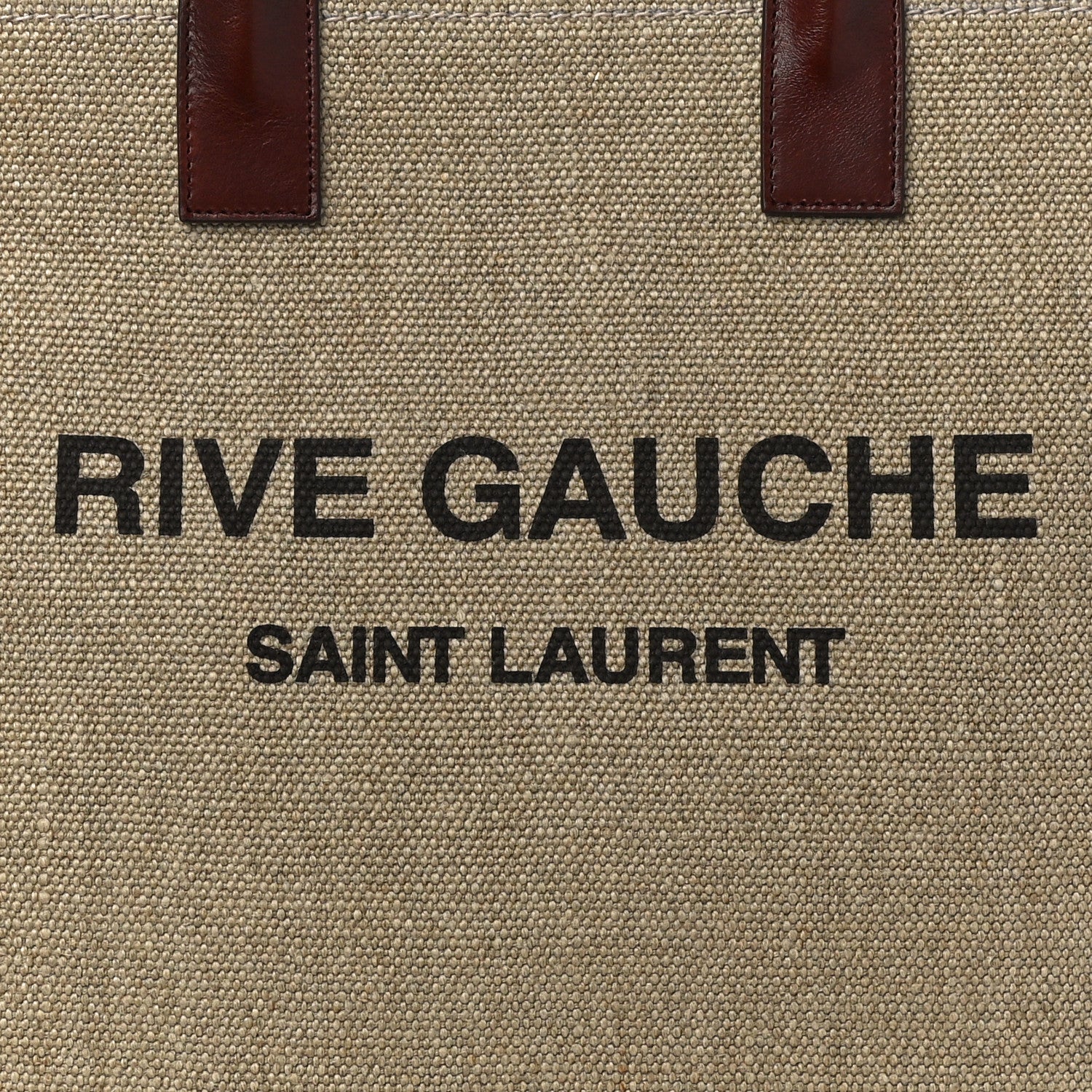 Saint Laurent Linen Calfskin Rive Gauche North South Tote Natural 7 of 9