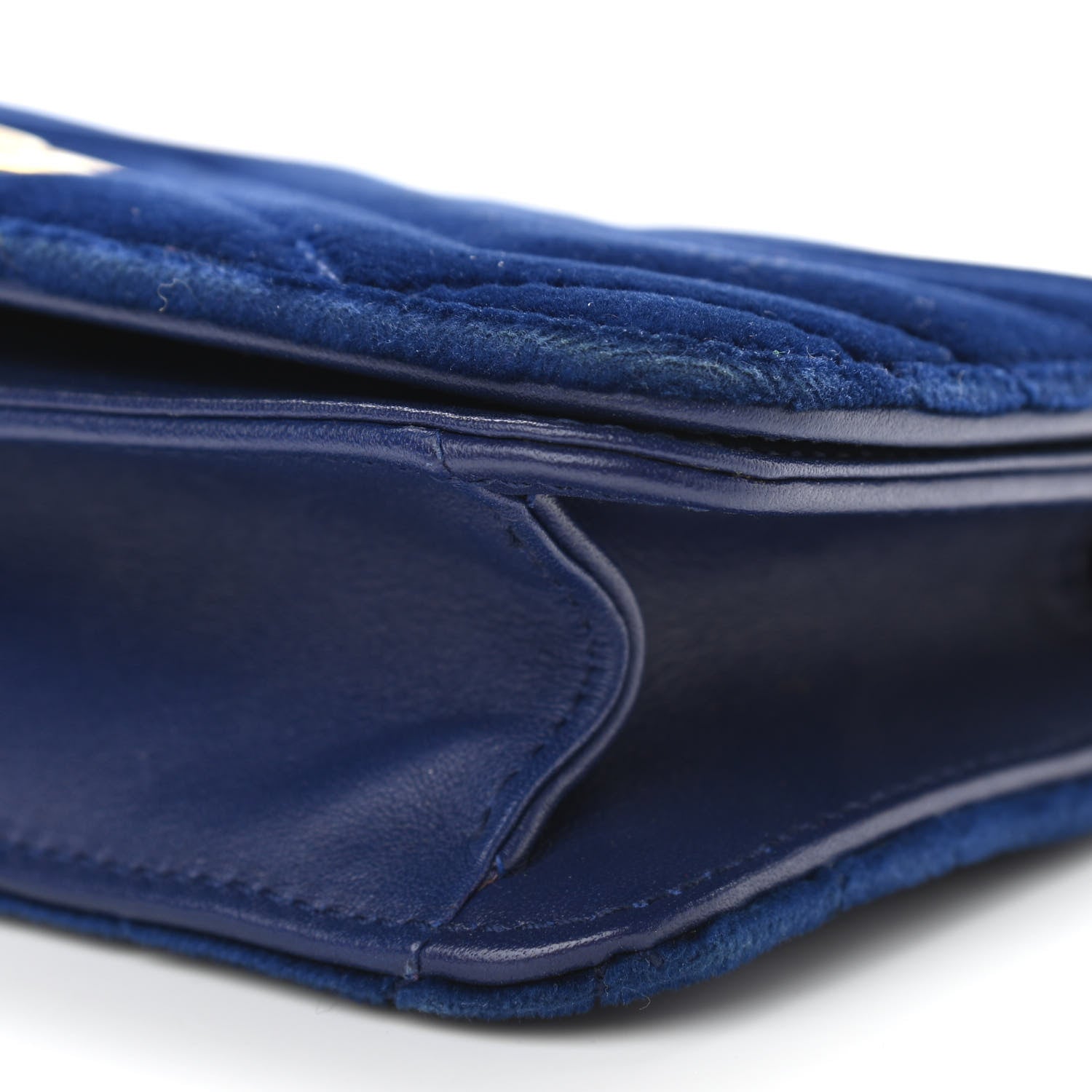 Gucci Velvet Matelasse GG Marmont Mini Bag Cobalt Blue 9 of 10