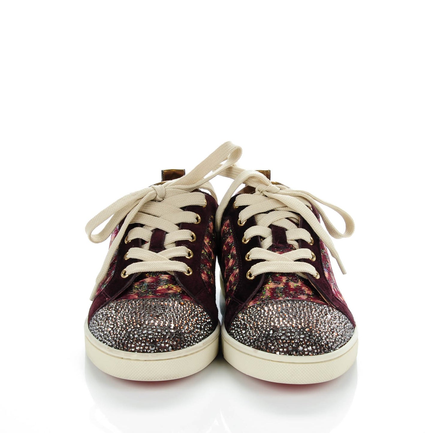 Metallic Fabric Suede Gondolastrass Sneakers 37.5 Version Bordeaux