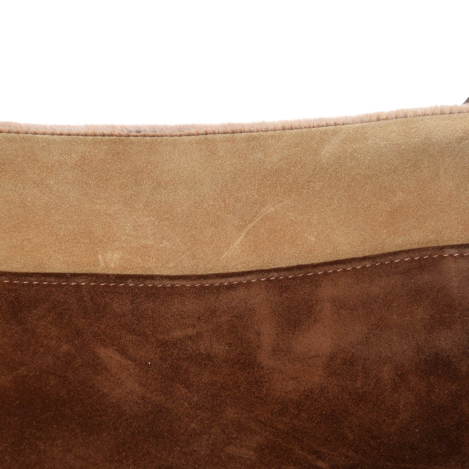 Christian Dior Suede Pony Hair Saddle Bag Brown 16 of 16