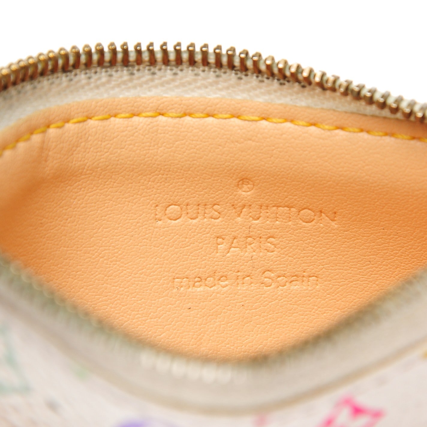 Louis Vuitton Monogram Multicolor Key Pouch White 6 of 7