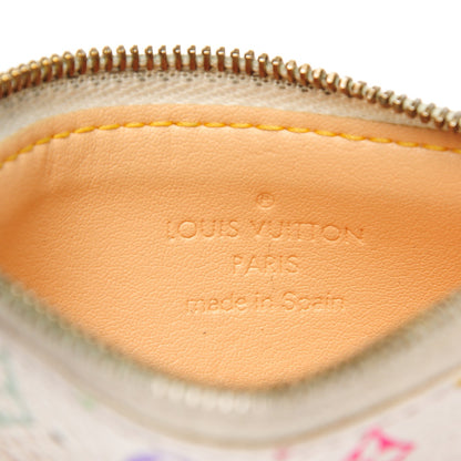Louis Vuitton Monogram Multicolor Key Pouch White 6 of 7