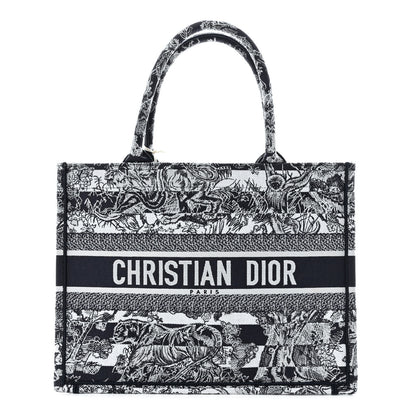 Christian Dior Canvas Embroidered Medium Dioriviera Toile De Jouy Book Tote Blue 1 of 9
