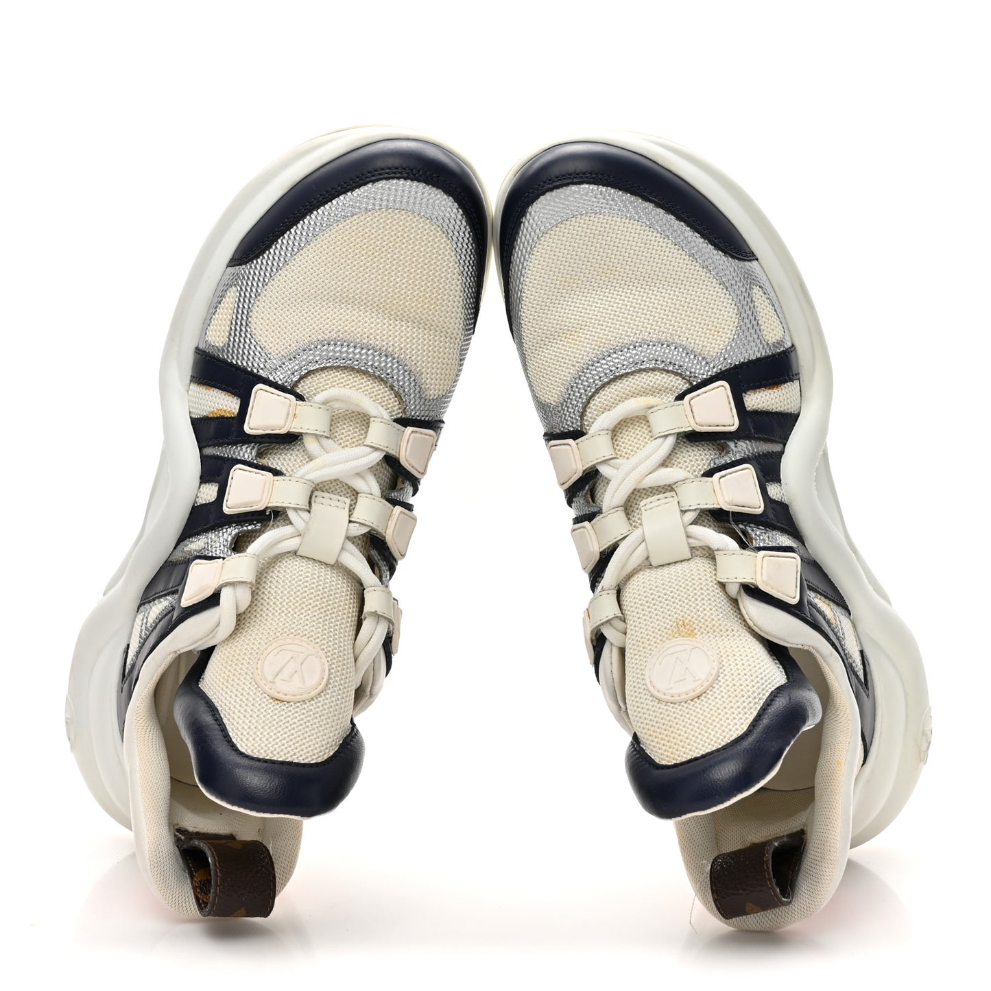 Calfskin Technical Nylon LV Archlight Sneaker 36.5 White Blue Pink