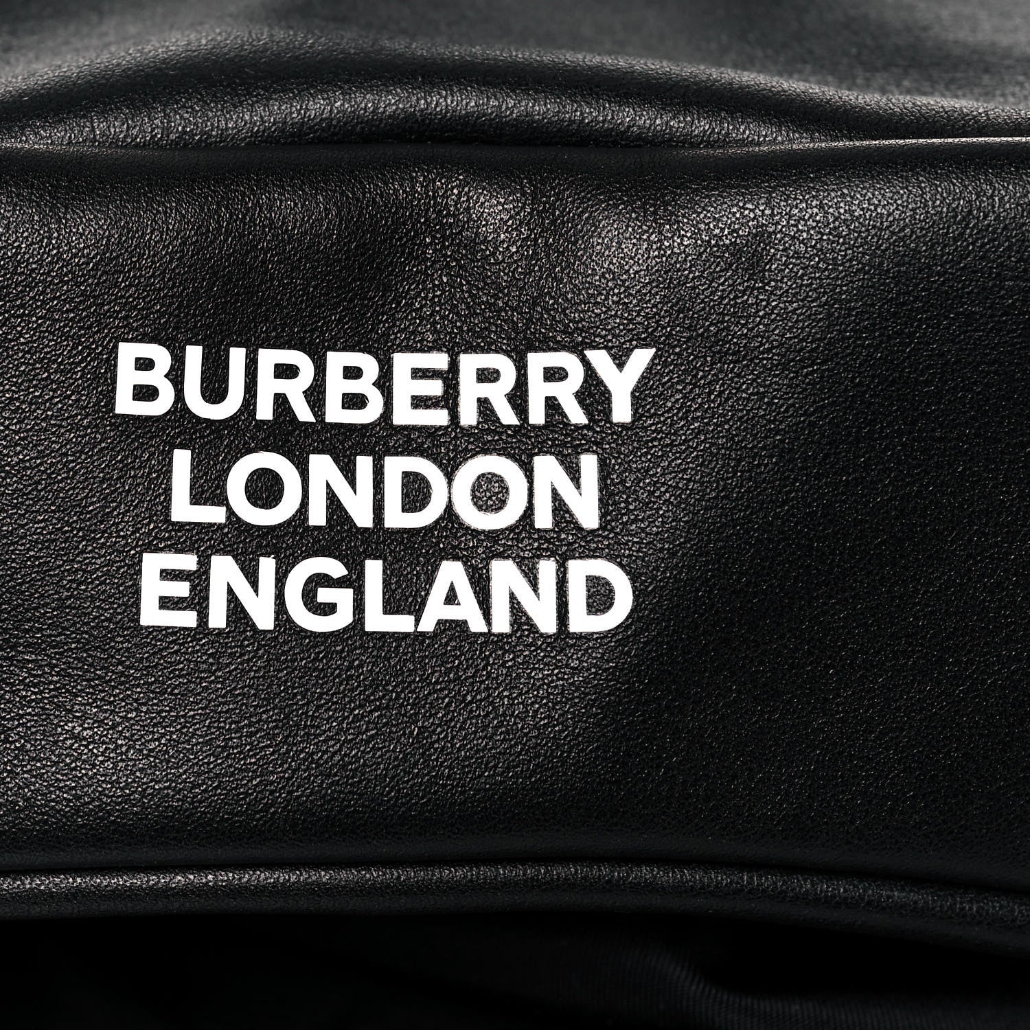 Burberry Lambskin Nylon Medium Leo Sling Bag Black 11 of 11
