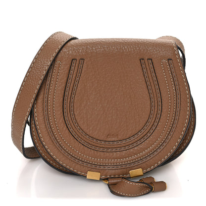 Chloe Calfskin Mini Marcie Round Crossbody Bag Nut 1 of 13