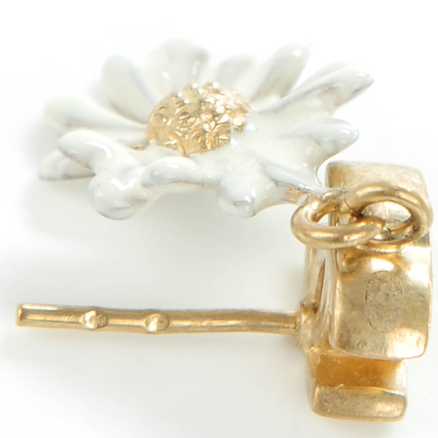 Chanel Flower CC Dangle Earrings Gold 4 of 5