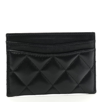 Chanel Lambskin Quilted Card Holder So Black 3 of 9