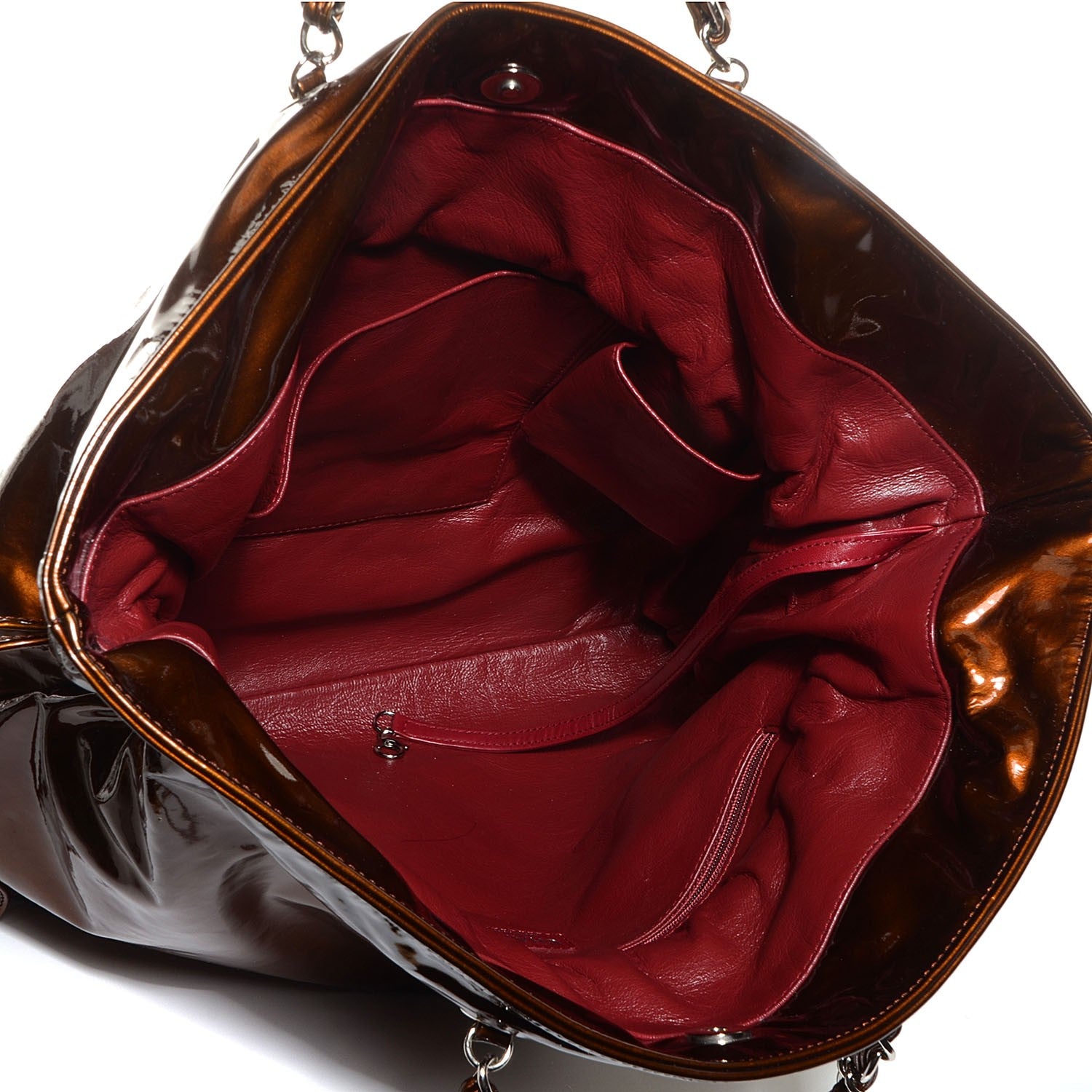 Chanel Patent Bonbons Shopper Tote Bronze 5 of 7