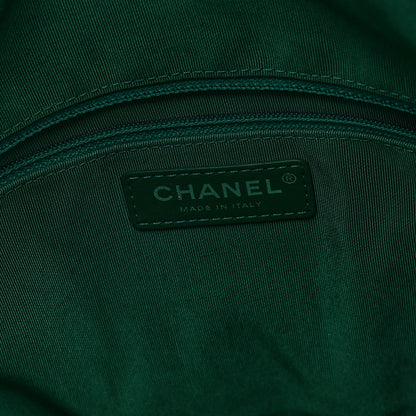 Chanel Lambskin Quilted Grip Clutch Dark Green 6 of 7