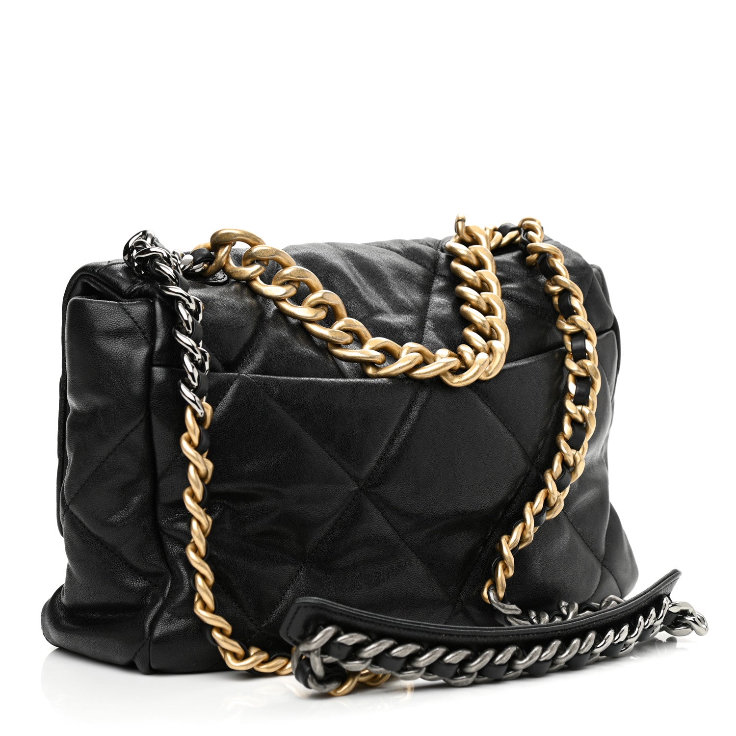Chanel Lambskin Quilted Large Chanel 19 Flap Black 3 of 8
