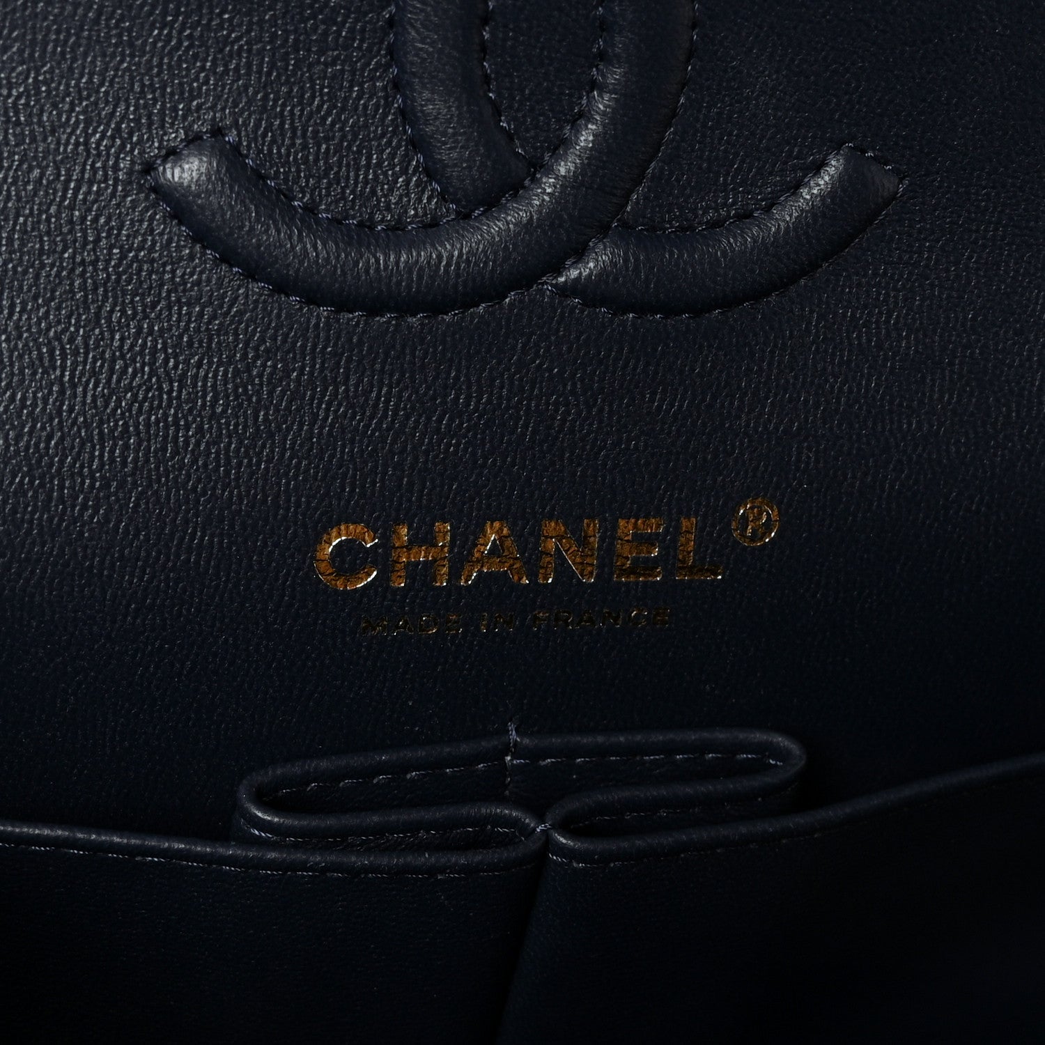 Chanel Lambskin Quilted Small Double Flap Navy 6 of 12