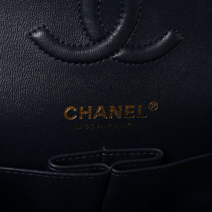 Chanel Lambskin Quilted Small Double Flap Navy 6 of 12