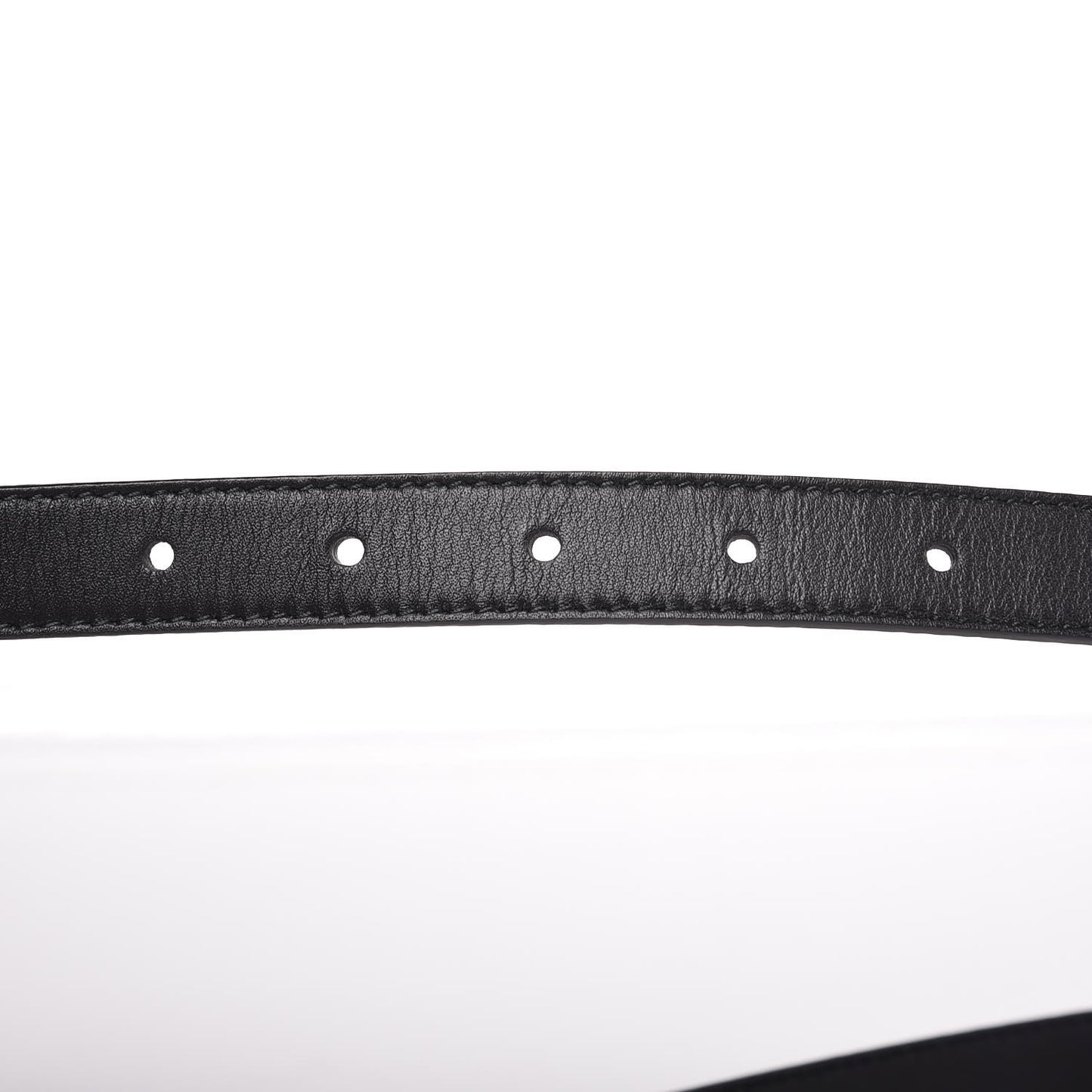 Calfskin Pearl Double G 20mm Belt 75 30 Black Cream
