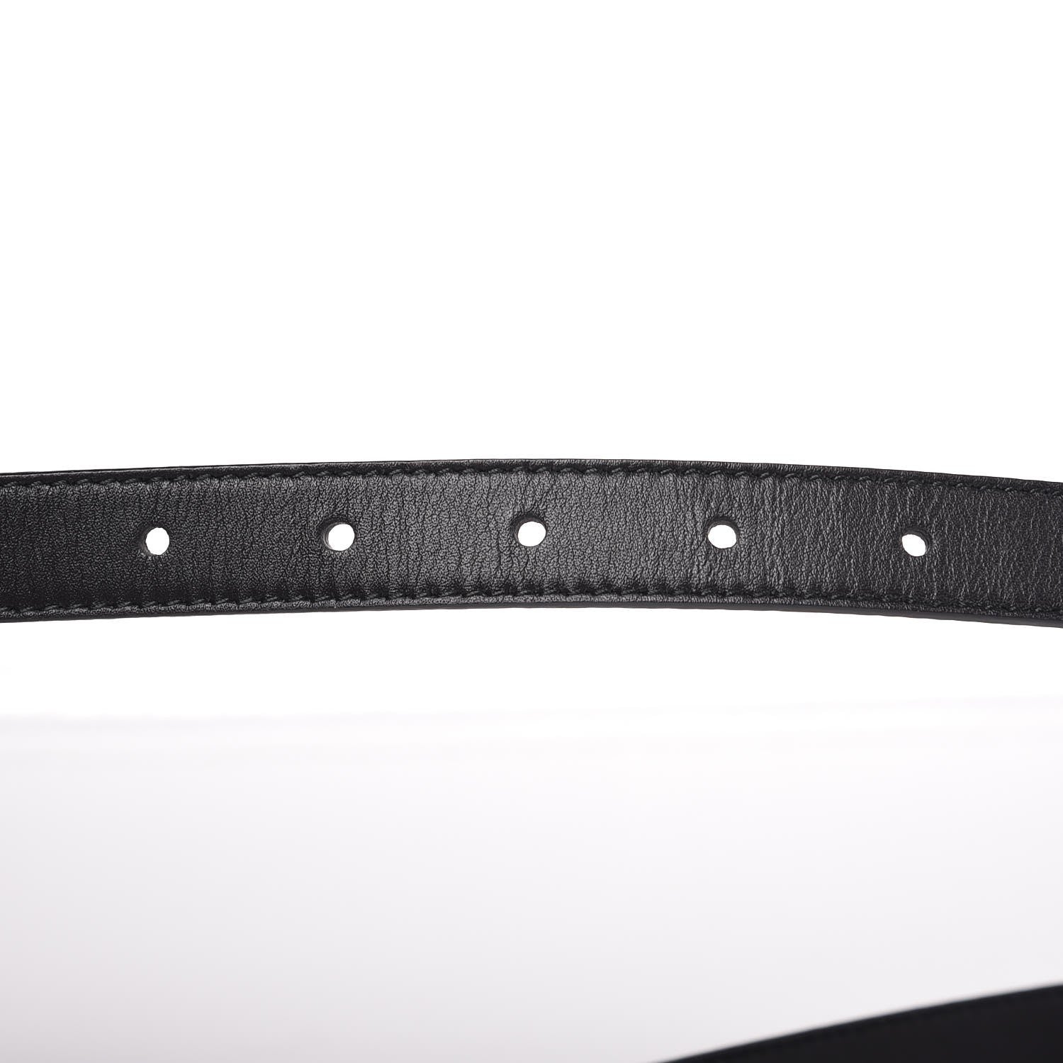 Gucci Calfskin Pearl Double G 20mm Belt 75 30 Black Cream 7 of 7