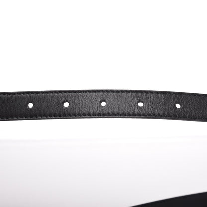 Gucci Calfskin Pearl Double G 20mm Belt 75 30 Black Cream 7 of 7