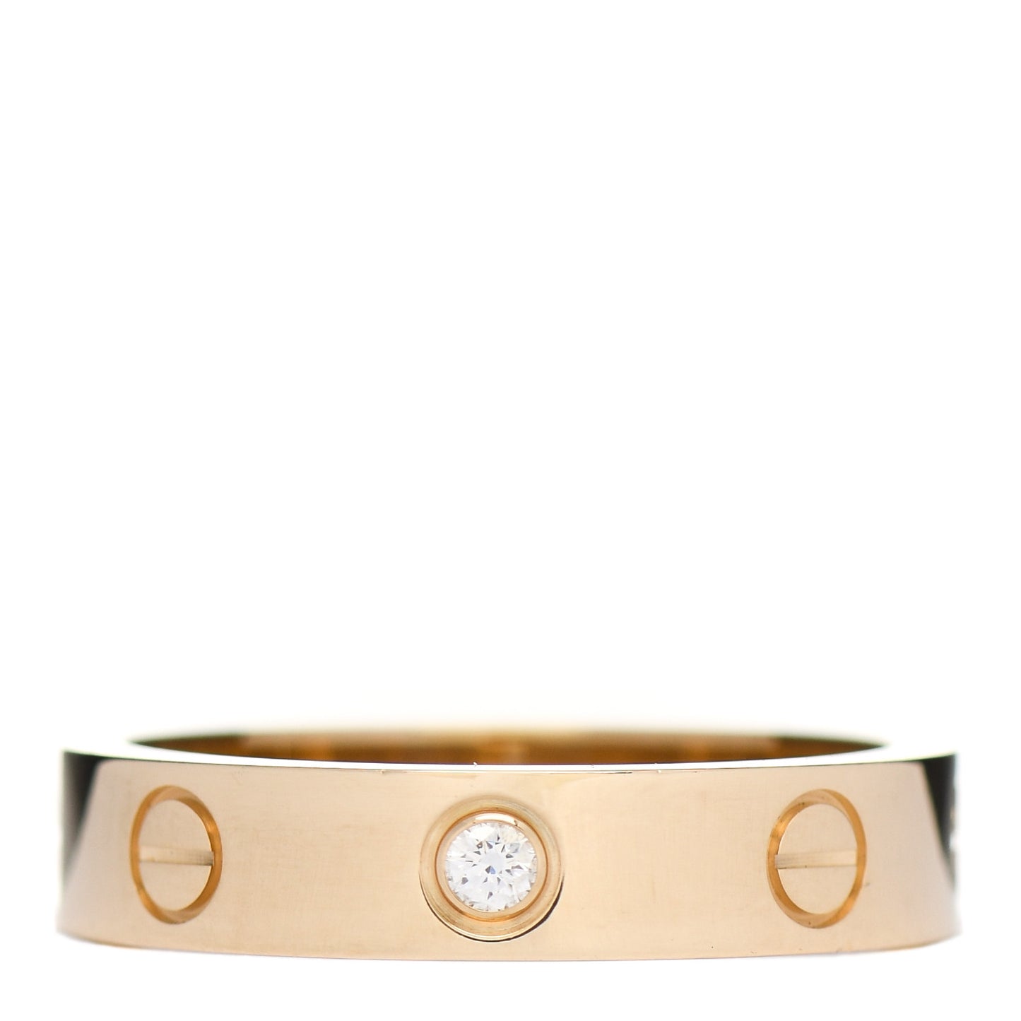 18K Yellow Gold Diamond 4mm LOVE Wedding Band Ring 51 5.75