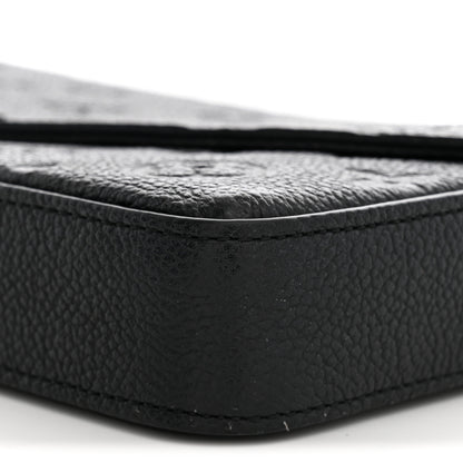 Louis Vuitton Empreinte Pochette Felicie Chain Wallet Black 10 of 11