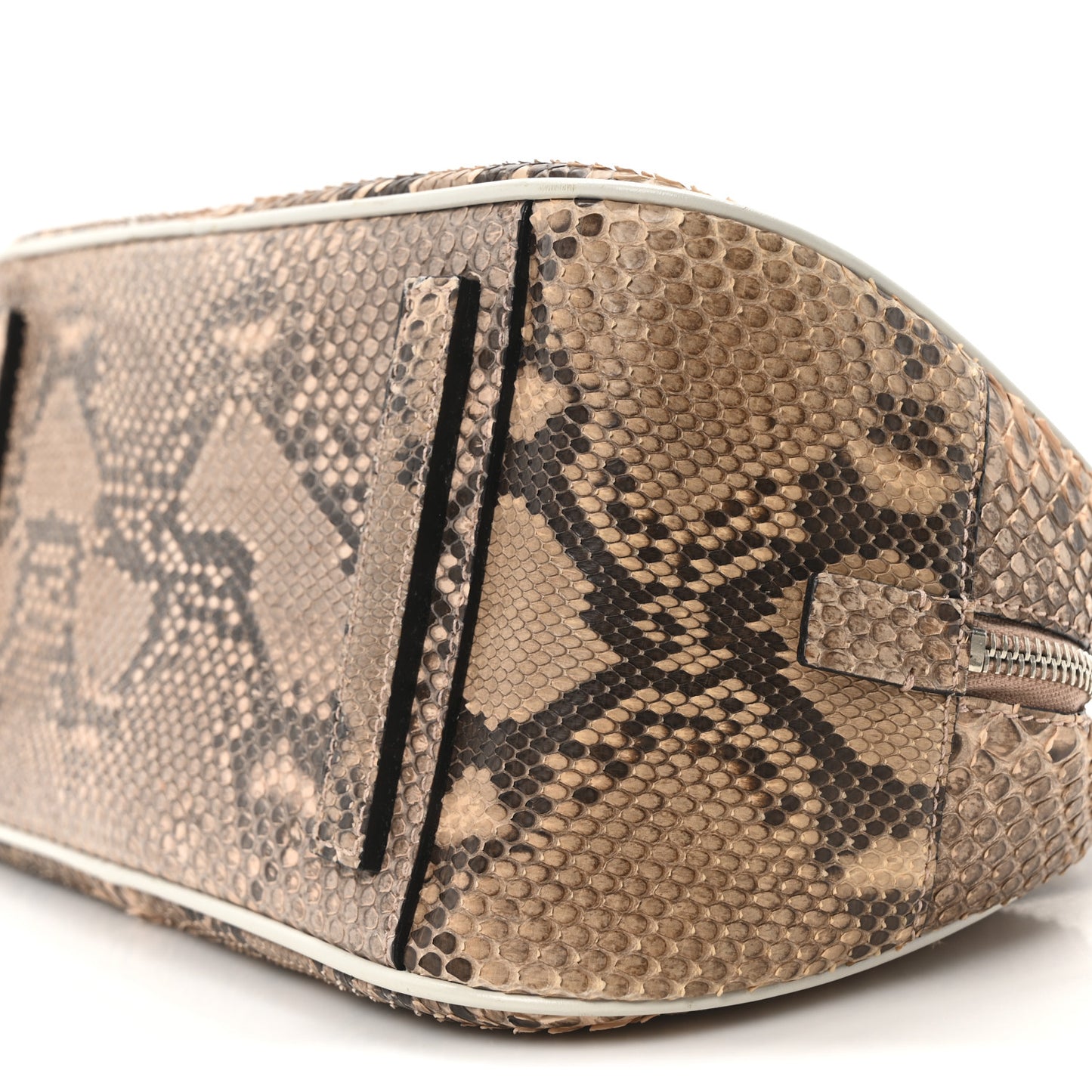 Snakeskin Bowler Beige