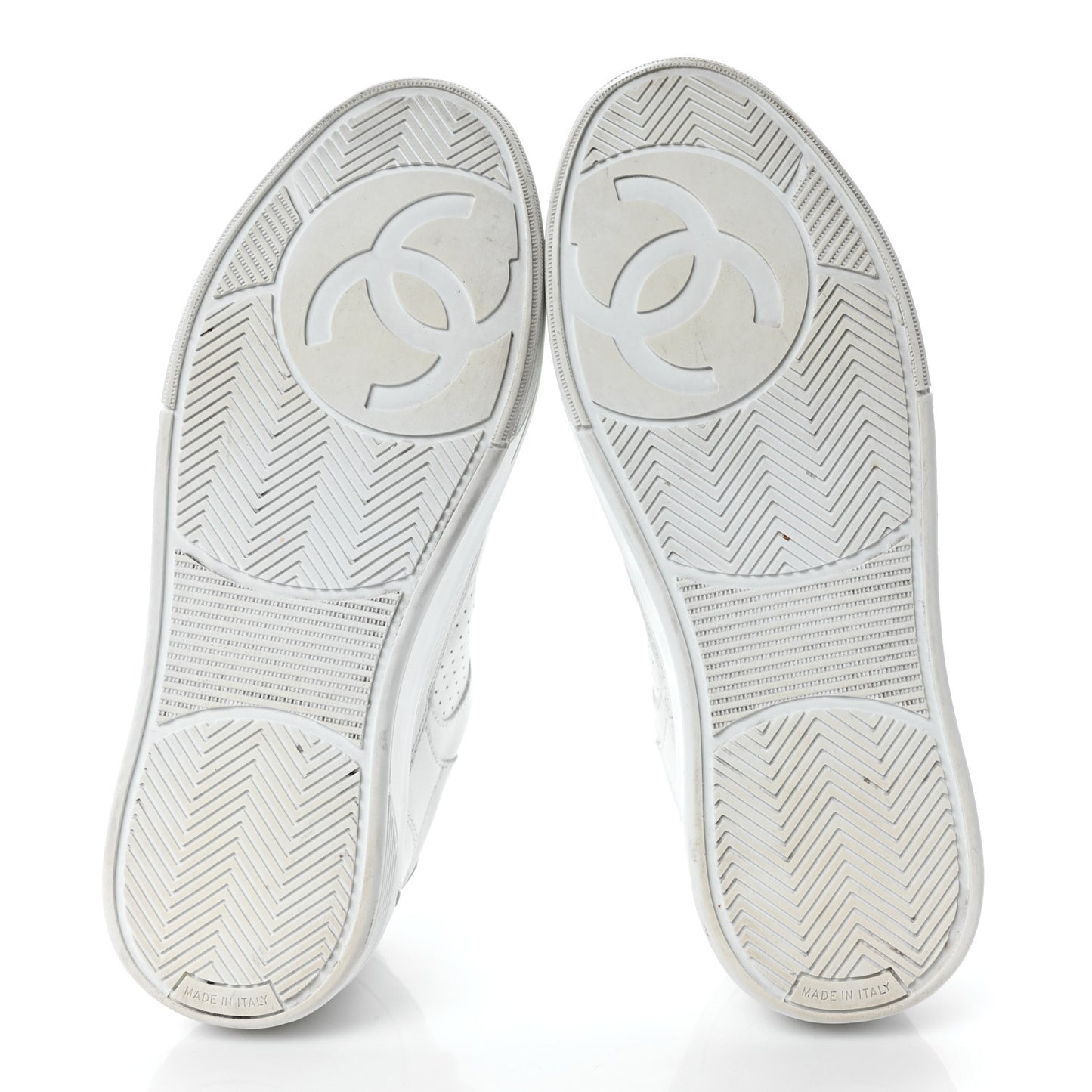 Calfskin CC Womens Sneakers 36 White