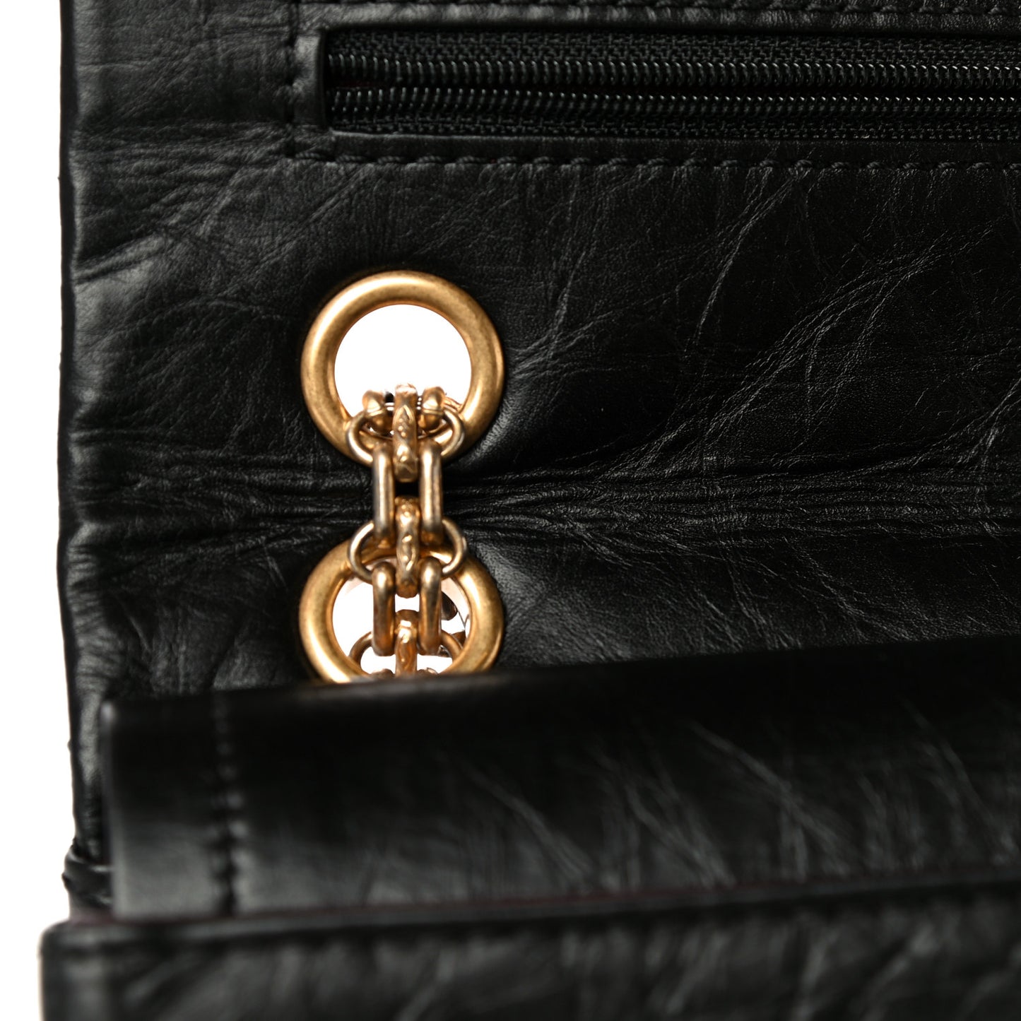 Aged Calfskin Quilted 2.55 Reissue 226 Flap Black