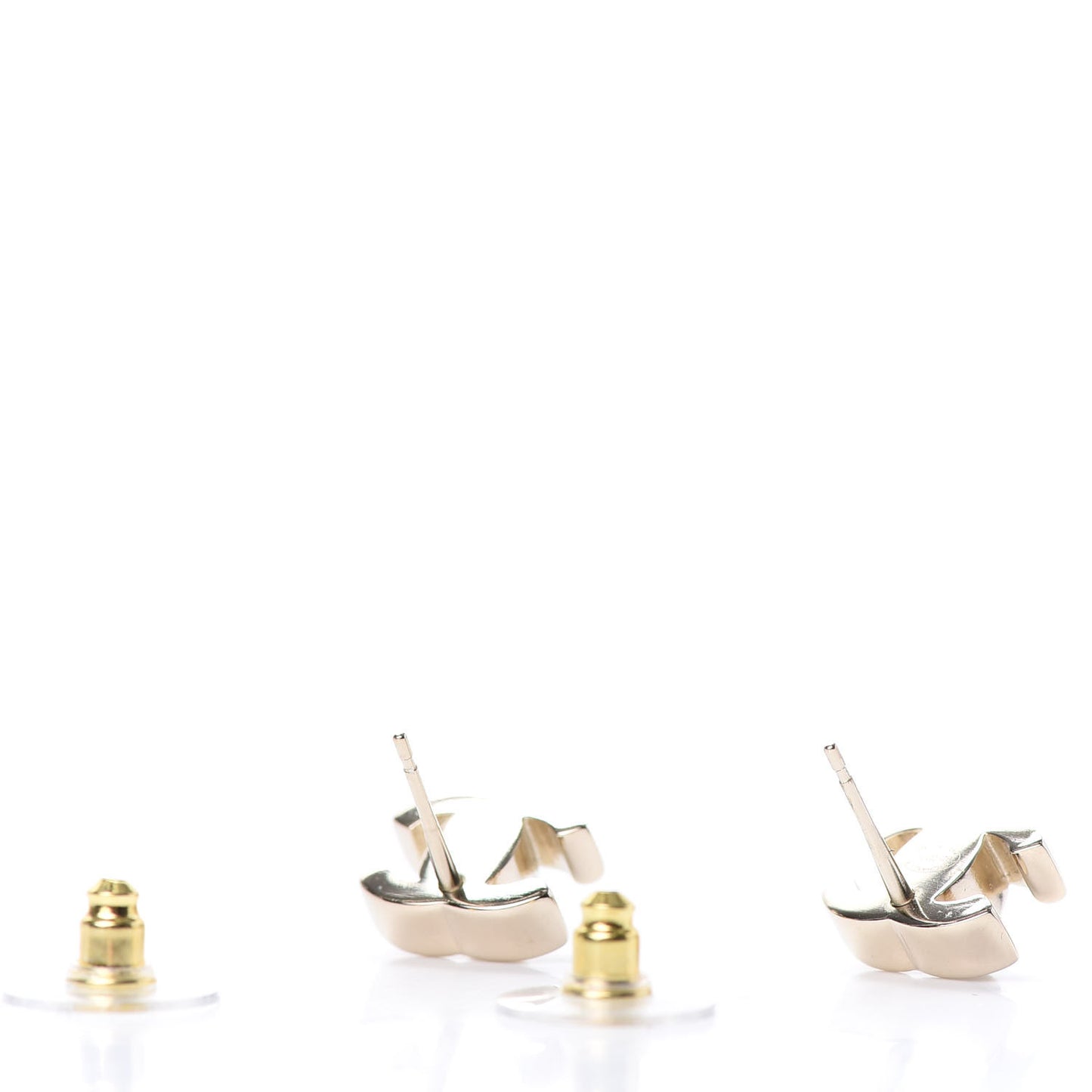 Metal CC Turnlock Earrings Gold