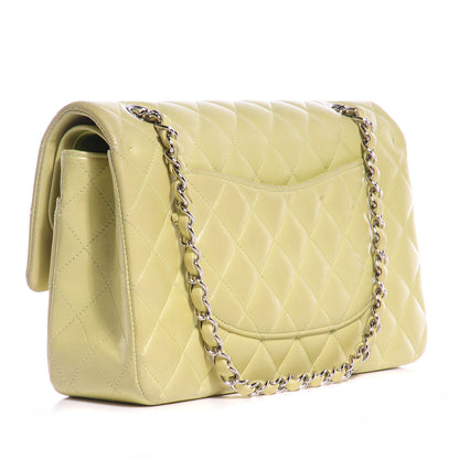 Chanel Lambskin Quilted Medium Double Flap Yellow 3 of 10
