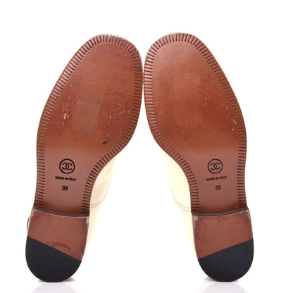 Chanel Calfskin Quilted CC Lace Up Oxfords 38 White 6 of 10