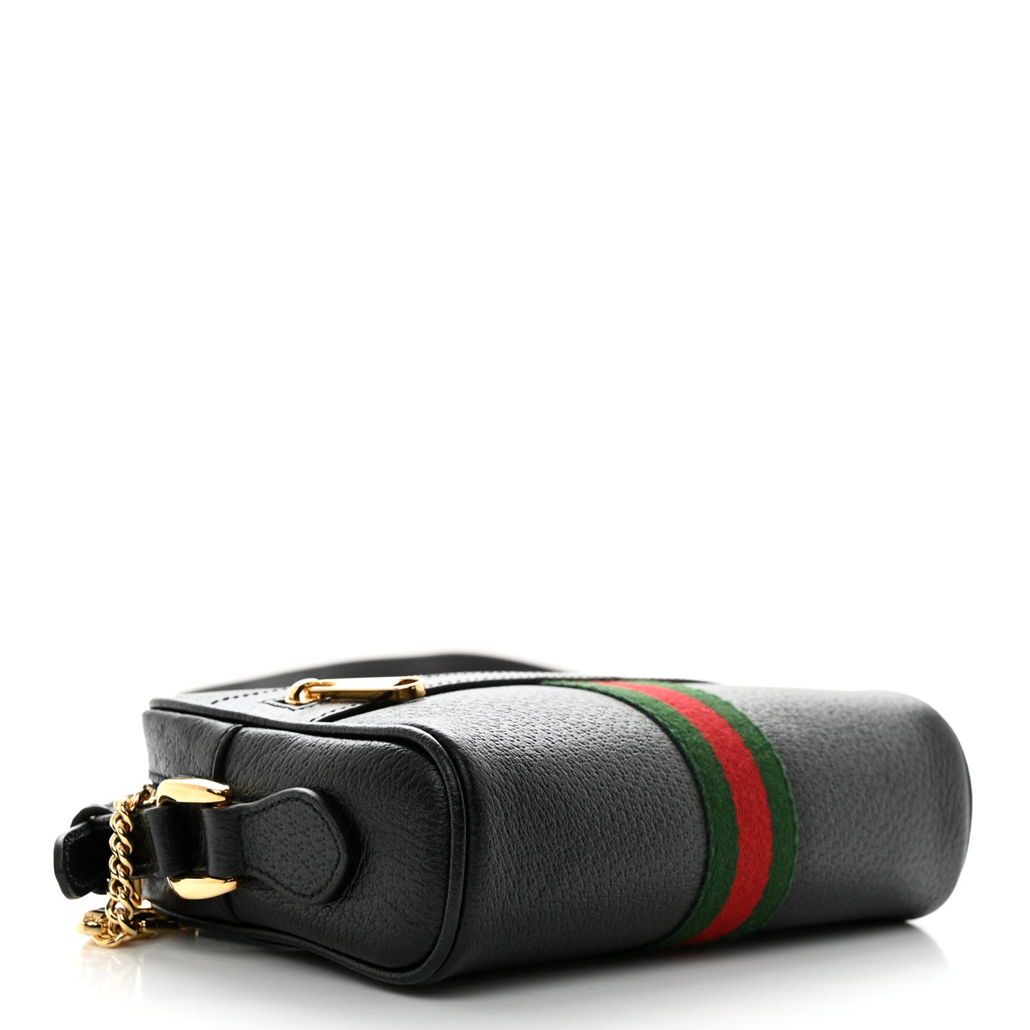 Calfskin Web Mini Ophidia Shoulder Bag Black