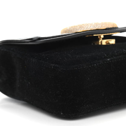 Chloe Velvet Crystal Mini C Double Carry Black 8 of 9